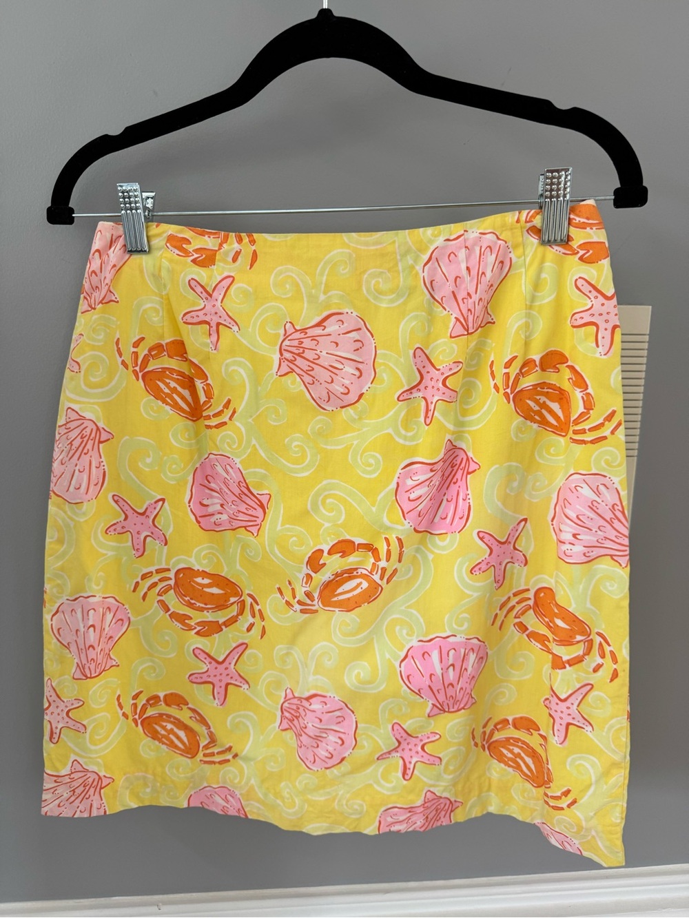 Lilly Pulitzer Yellow Seashell & Starfish Skirt